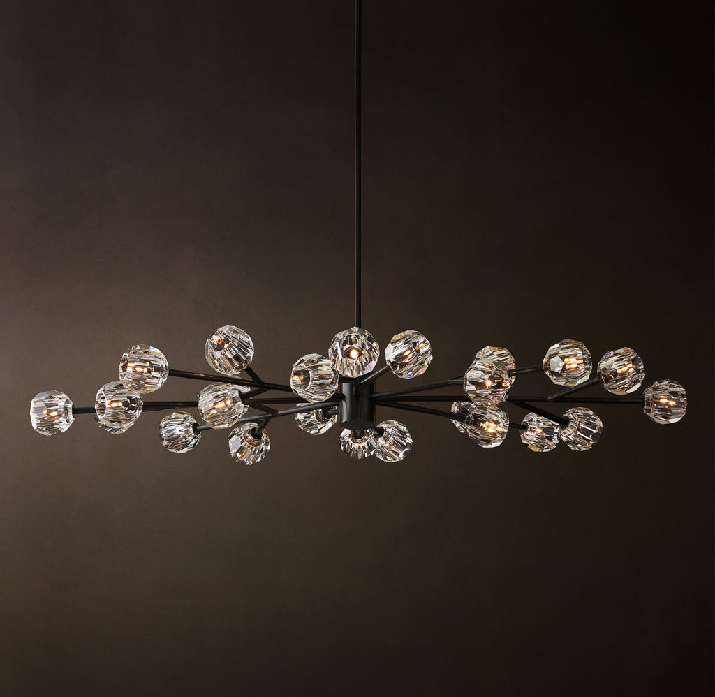 Heritage Boule De Cristal Clear Glass Oval Chandelier