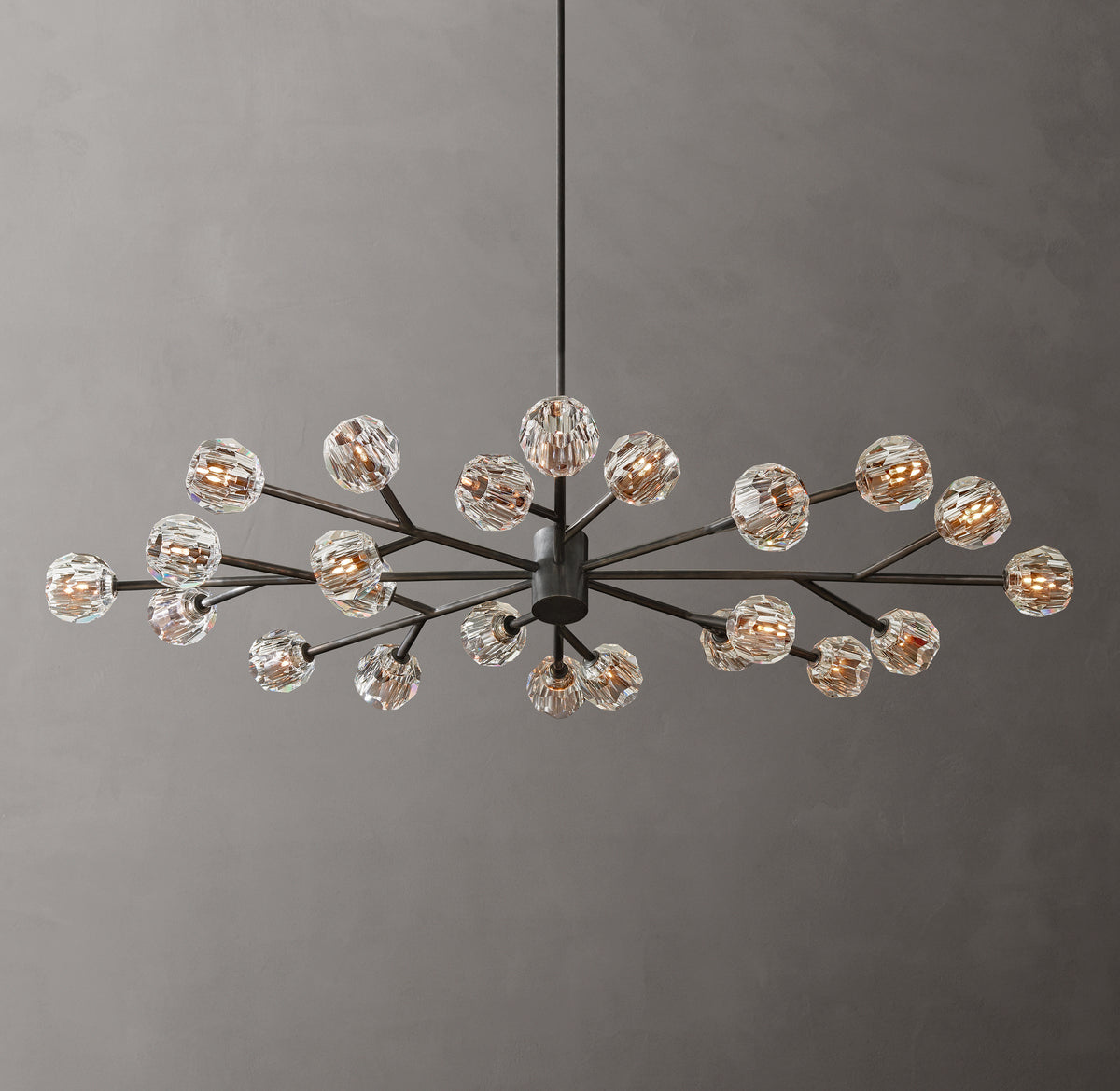 Heritage Boule De Cristal Clear Glass Oval Chandelier