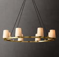 Artisan Pauillac Fabric Shade Round Chandelier