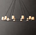 Artisan Pauillac Fabric Shade Round Chandelier