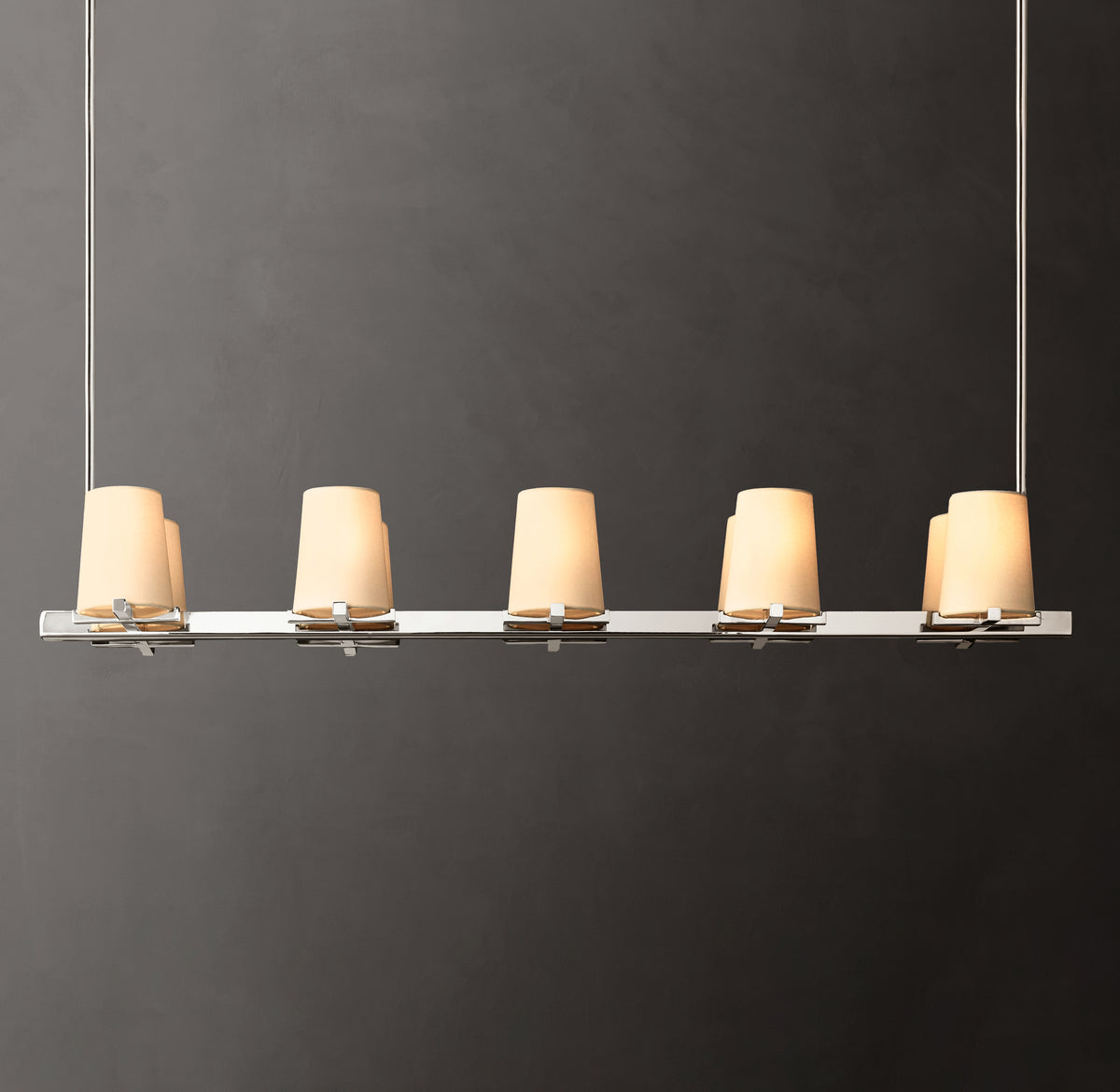 Artisan Pauillac Fabric Shade Linear Chandelier
