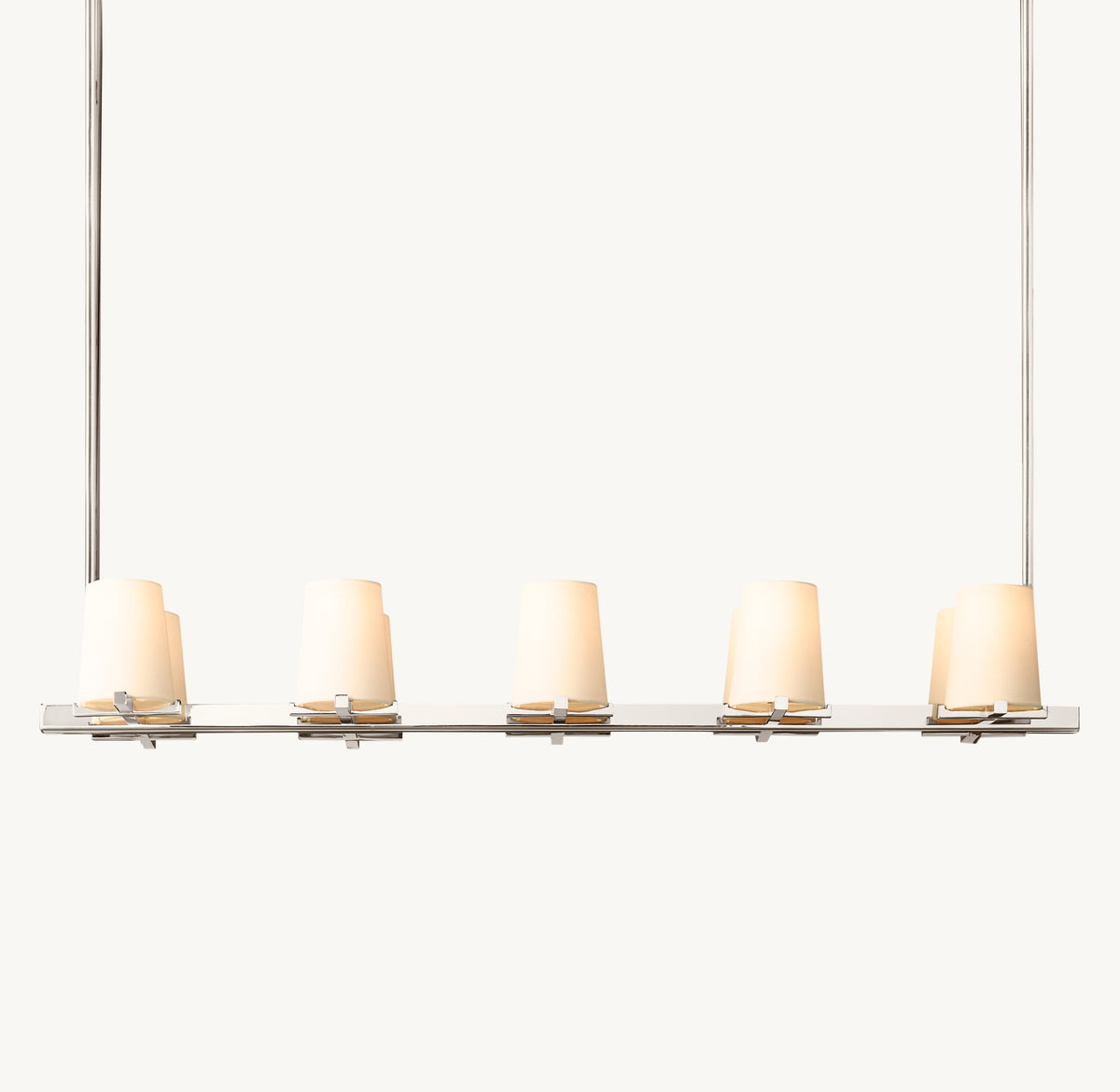 Artisan Pauillac Fabric Shade Linear Chandelier, alternate view