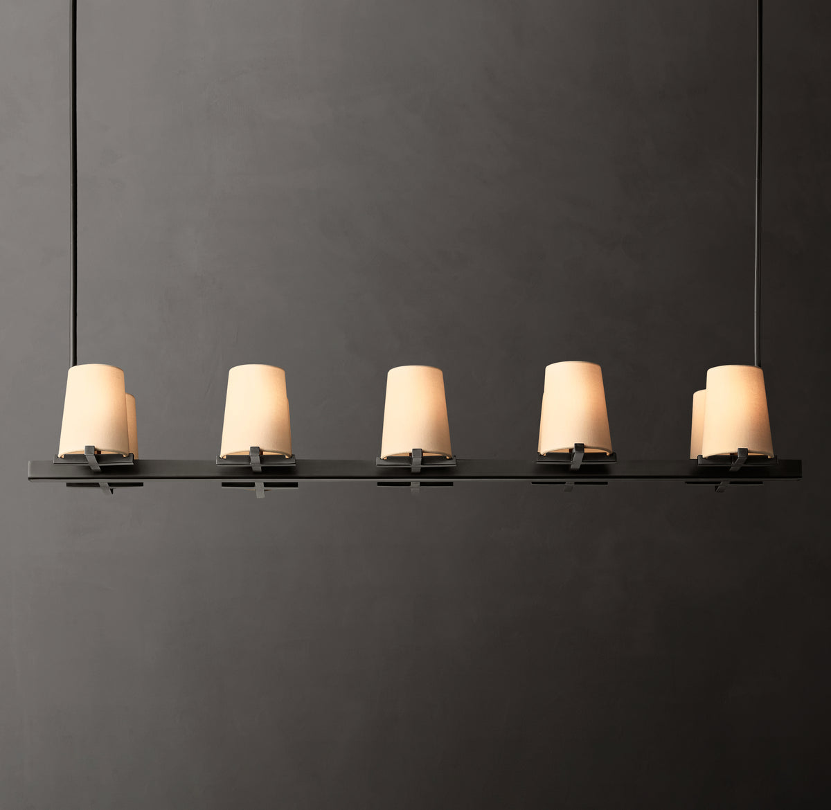Artisan Pauillac Fabric Shade Linear Chandelier