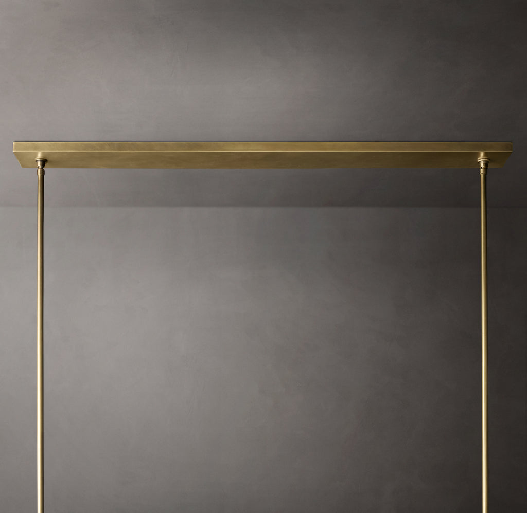 Artisan Pauillac Fabric Shade Linear Chandelier – 49"