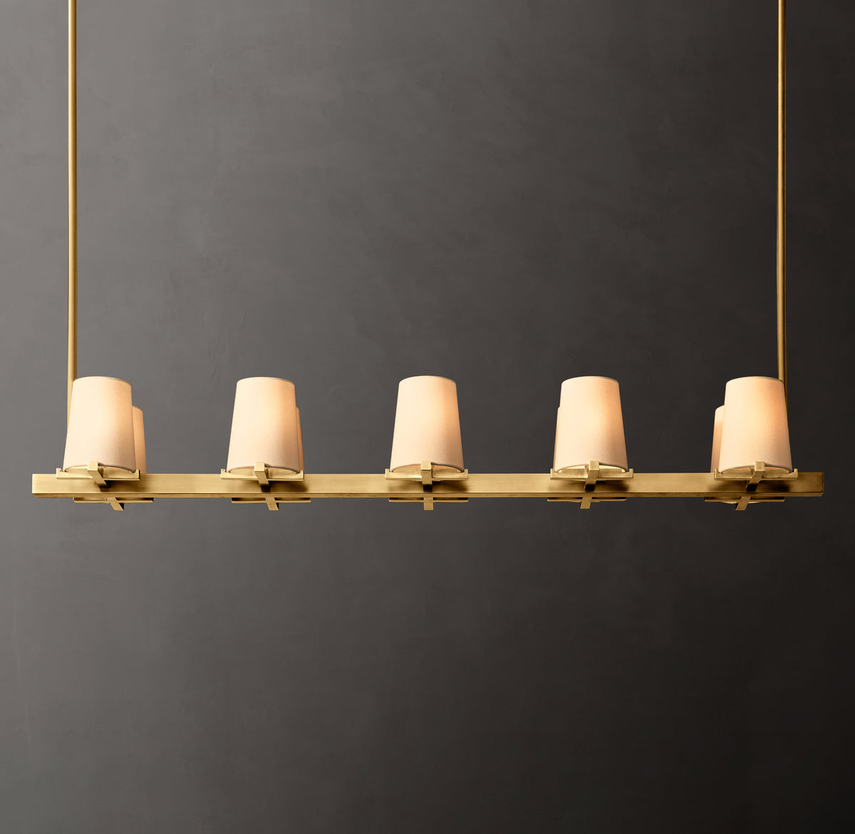 Artisan Pauillac Fabric Shade Linear Chandelier