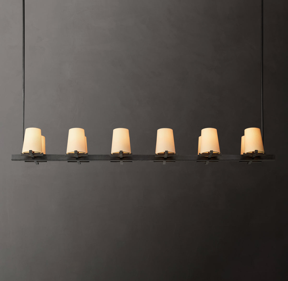 Artisan Pauillac Fabric Shade Linear Chandelier