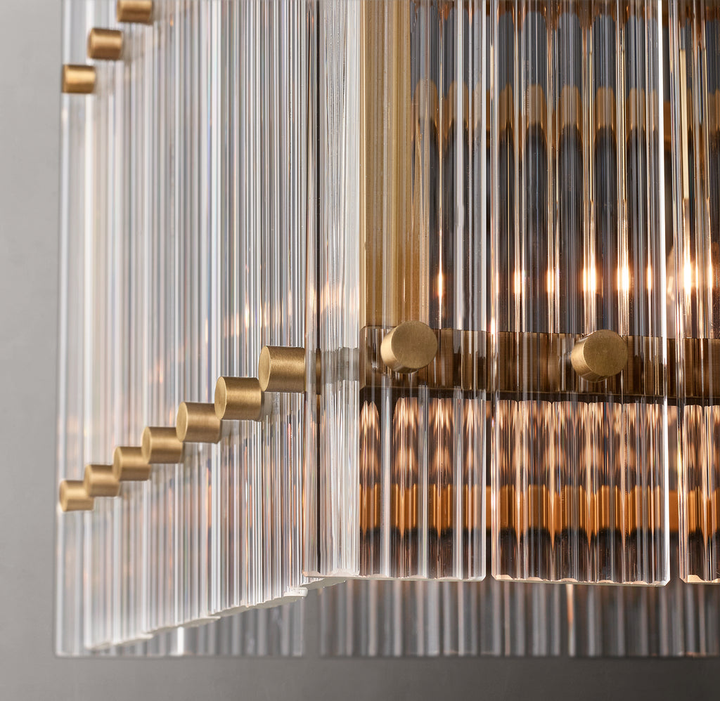 Sculptural San Marco Glass Linear Chandelier