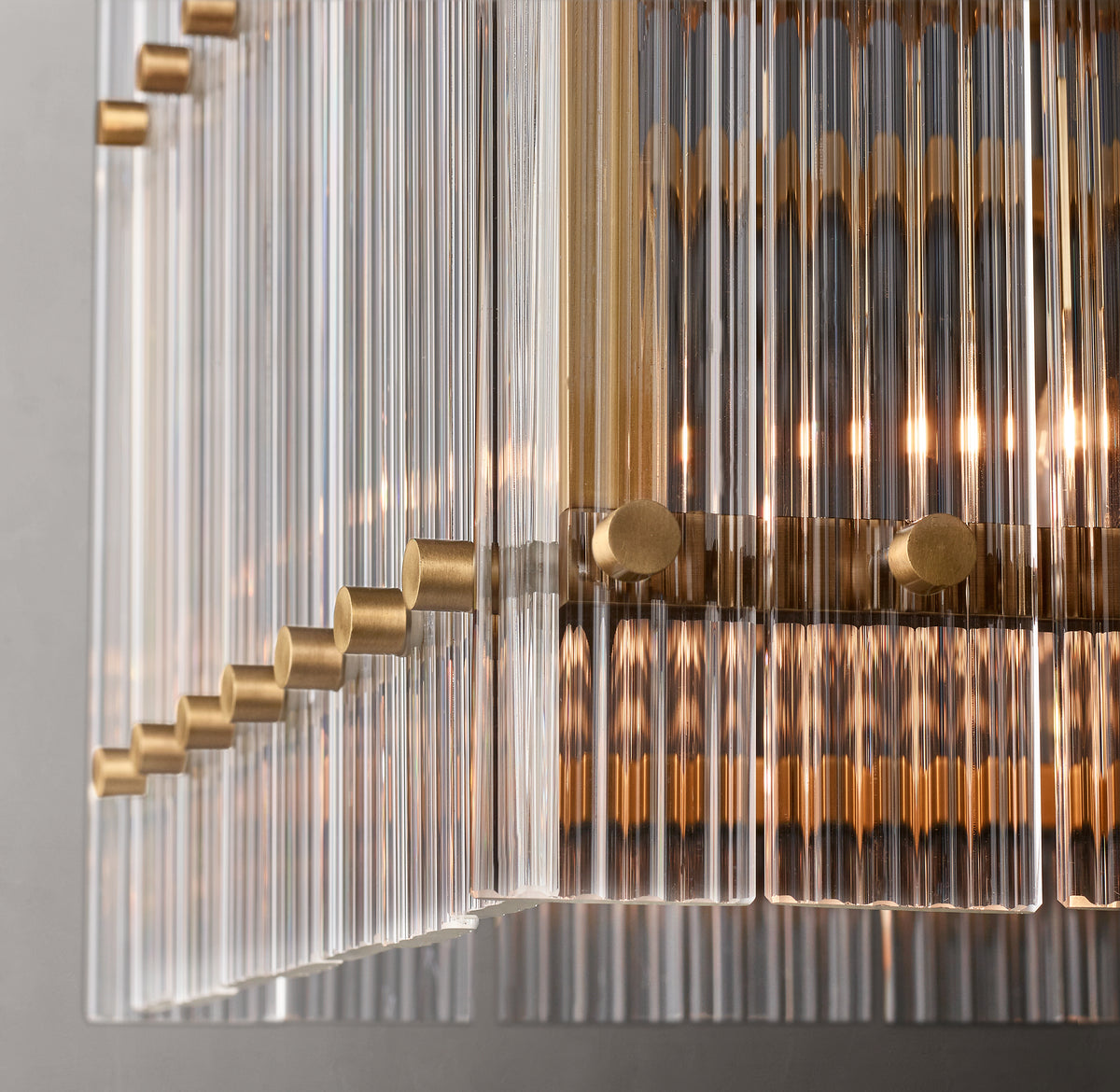 Sculptural San Marco Glass Linear Chandelier
