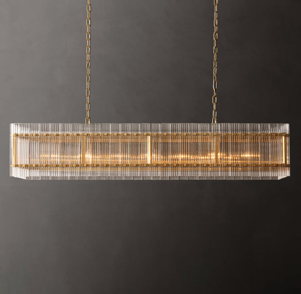 Sculptural San Marco Glass Linear Chandelier
