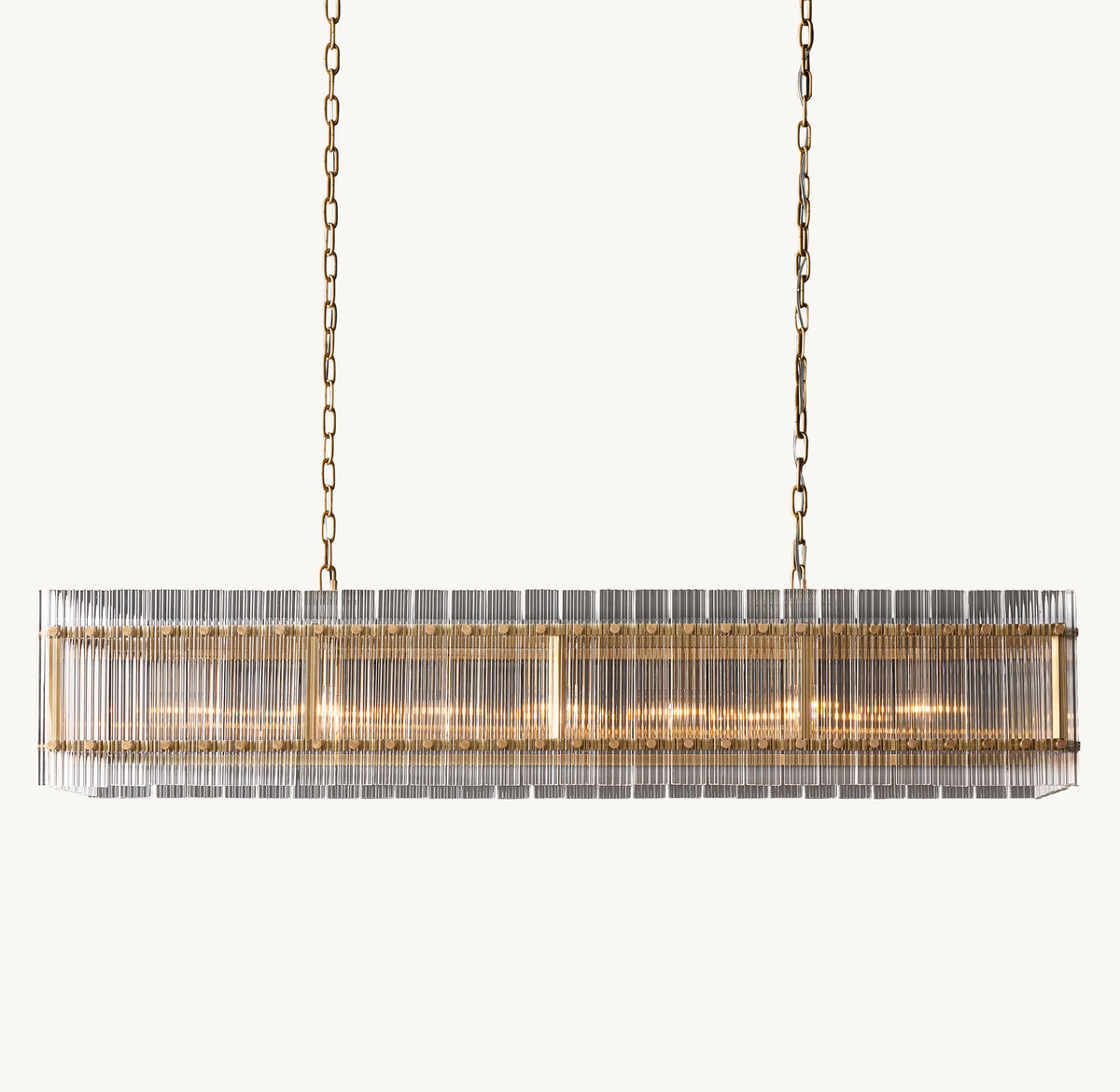 Sculptural San Marco Glass Linear Chandelier, alternate view