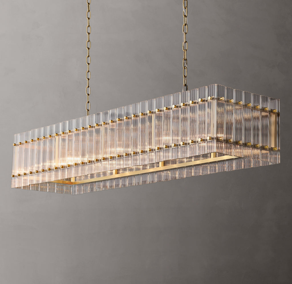 Sculptural San Marco Glass Linear Chandelier