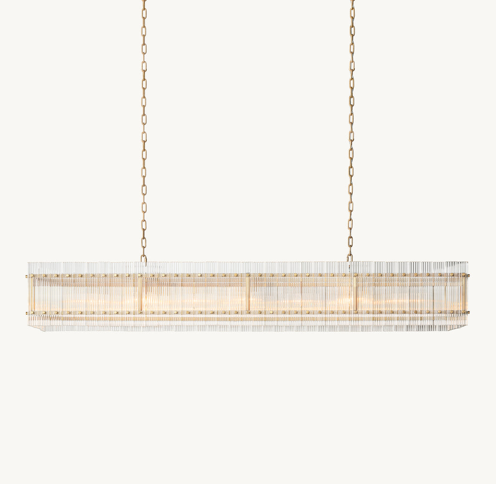 Sculptural San Marco Glass Linear Chandelier