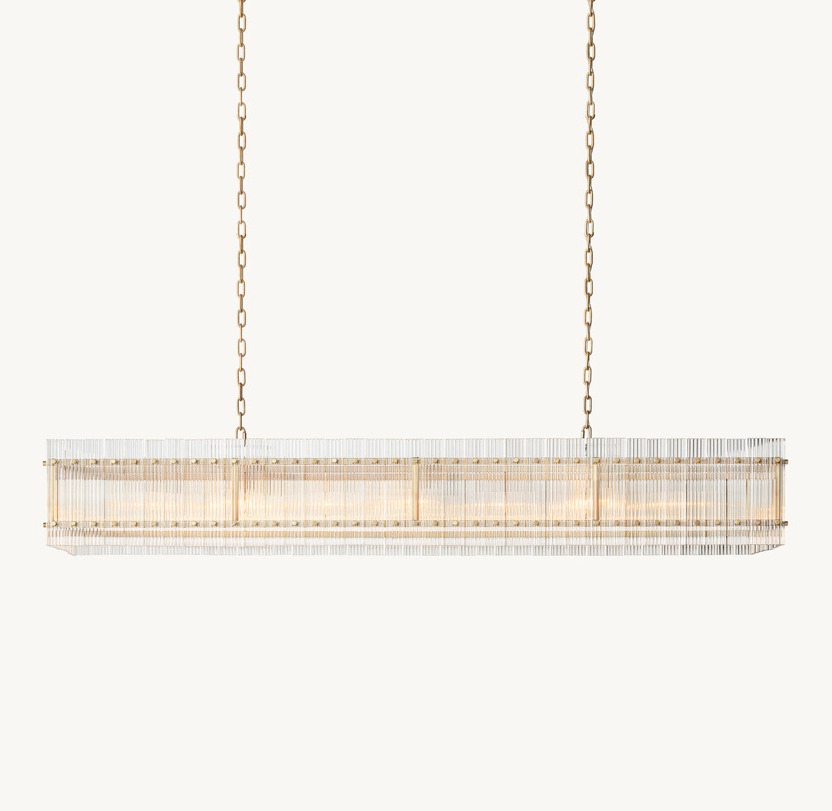 Sculptural San Marco Glass Linear Chandelier