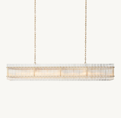 Sculptural San Marco Glass Linear Chandelier