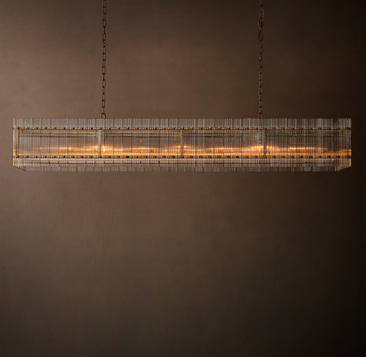 Sculptural San Marco Glass Linear Chandelier, alternate view