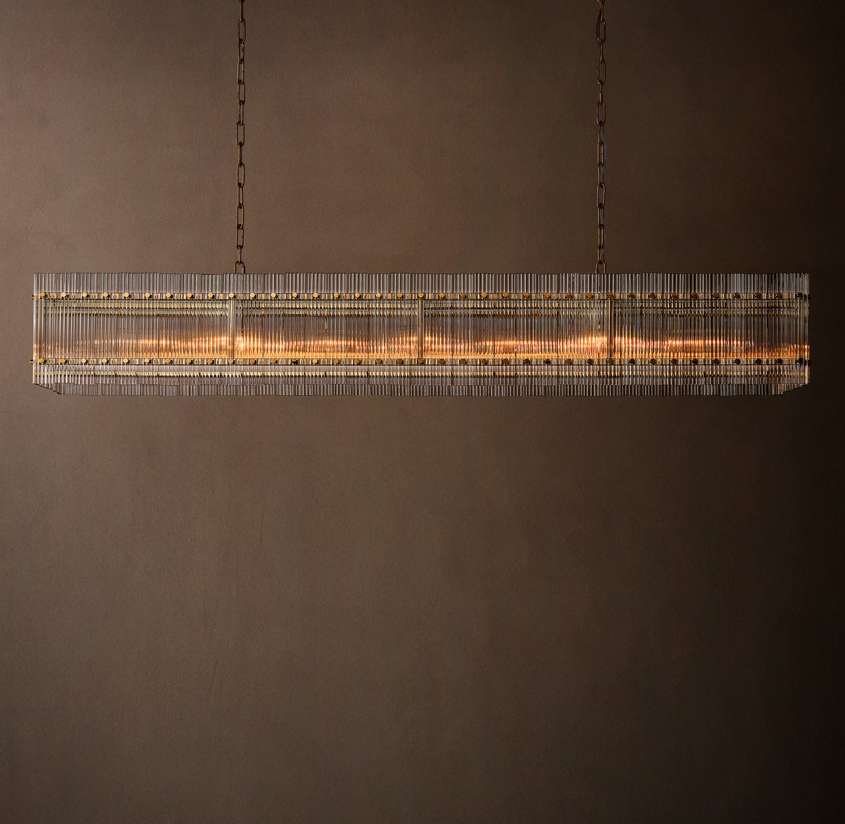 Sculptural San Marco Glass Linear Chandelier