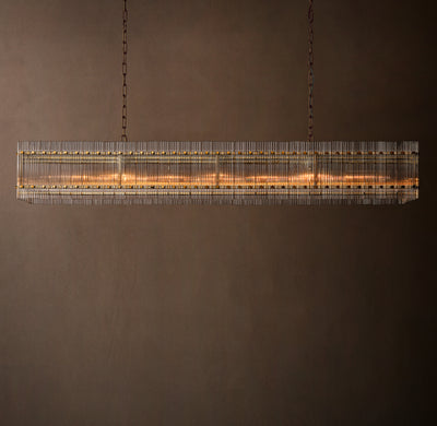 Sculptural San Marco Glass Linear Chandelier