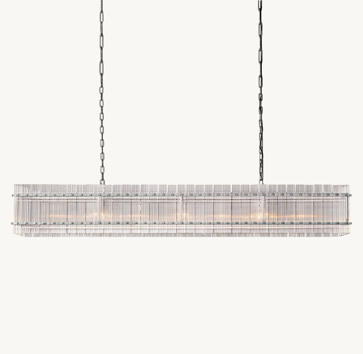 Sculptural San Marco Glass Linear Chandelier, alternate view
