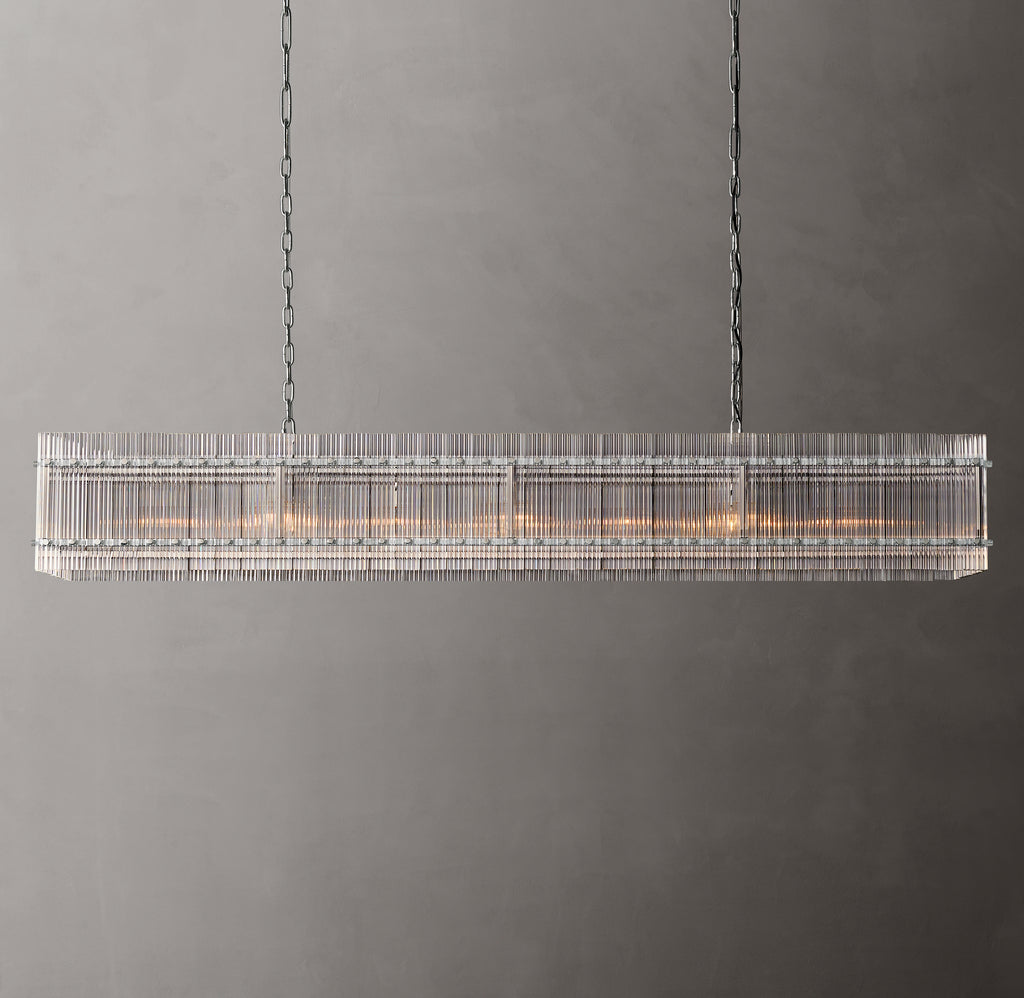 Sculptural San Marco Glass Linear Chandelier