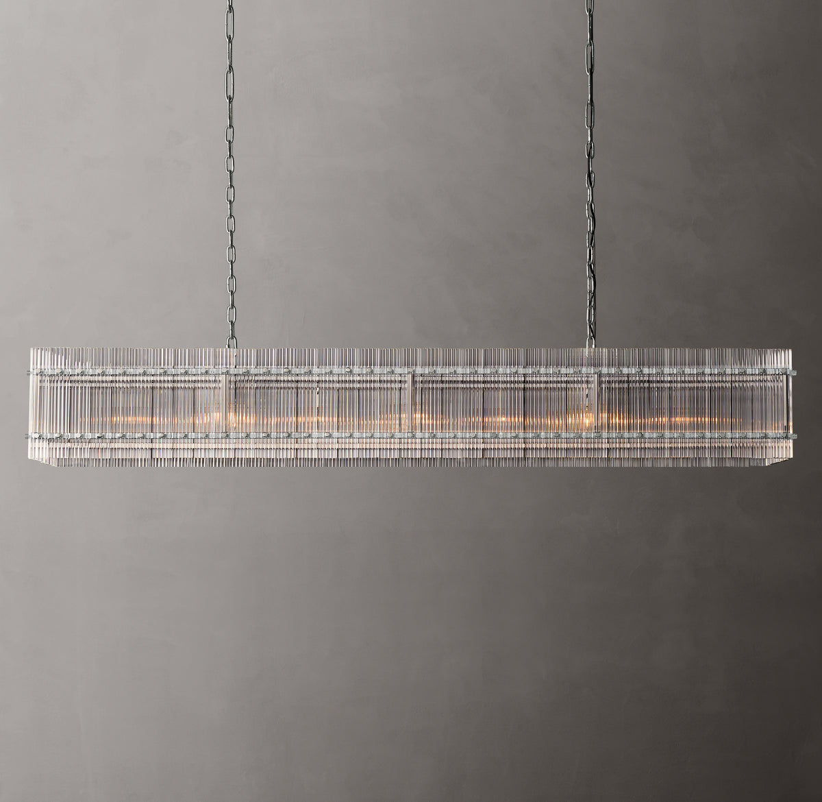 Sculptural San Marco Glass Linear Chandelier