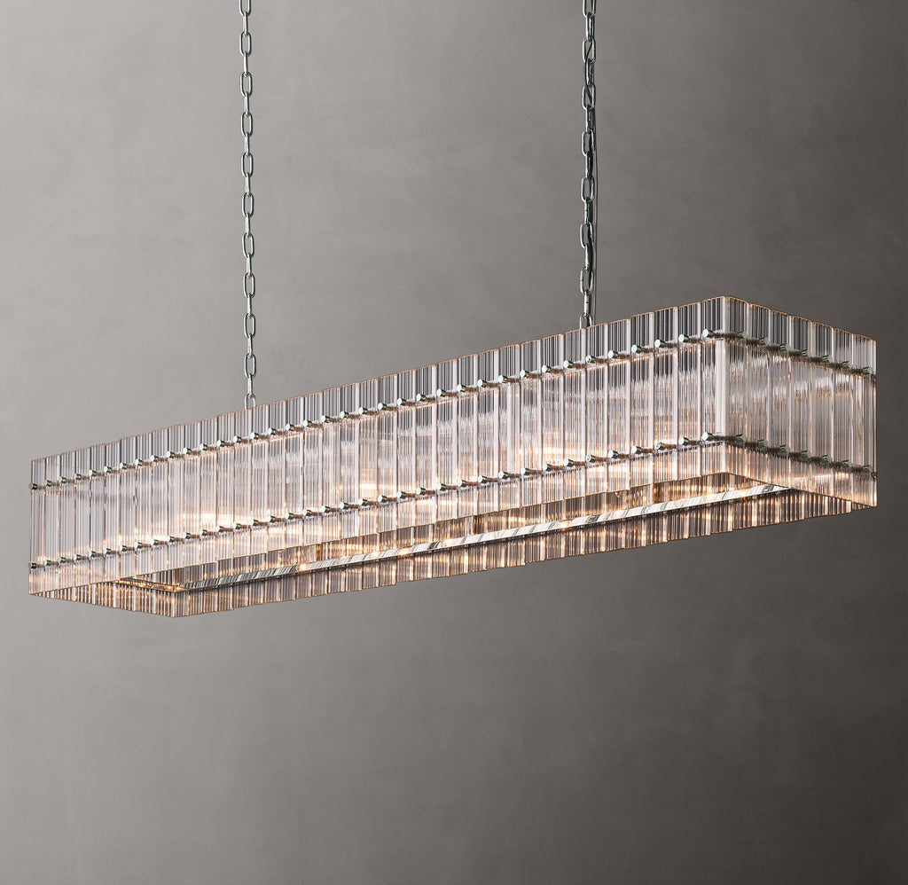 Sculptural San Marco Glass Linear Chandelier