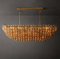 Artisan Chiara Smoke Glass Tiered Rectangular Chandelier