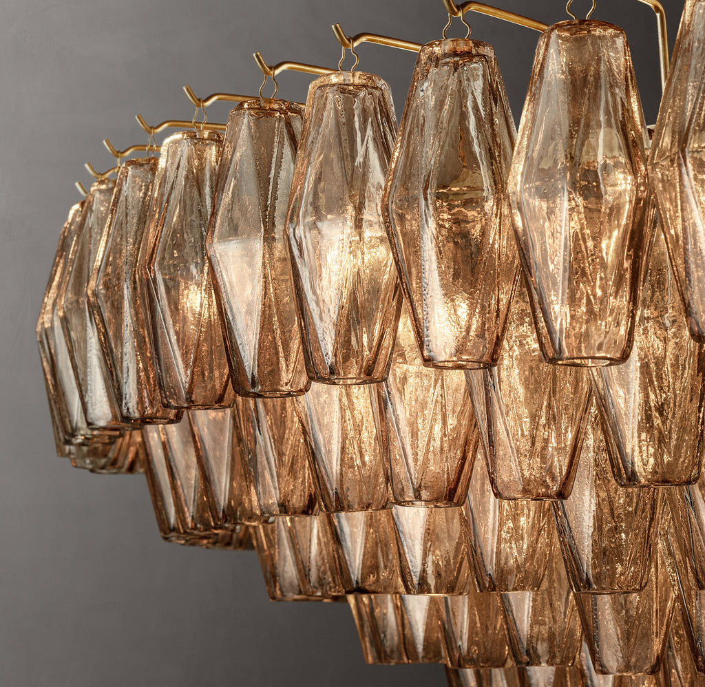 Artisan Chiara Smoke Glass Tiered Round Chandelier – 62"