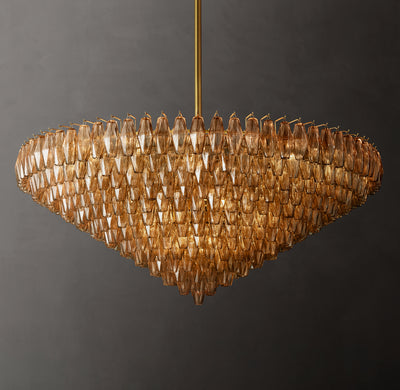 Artisan Chiara Smoke Glass Tiered Round Chandelier – 62"