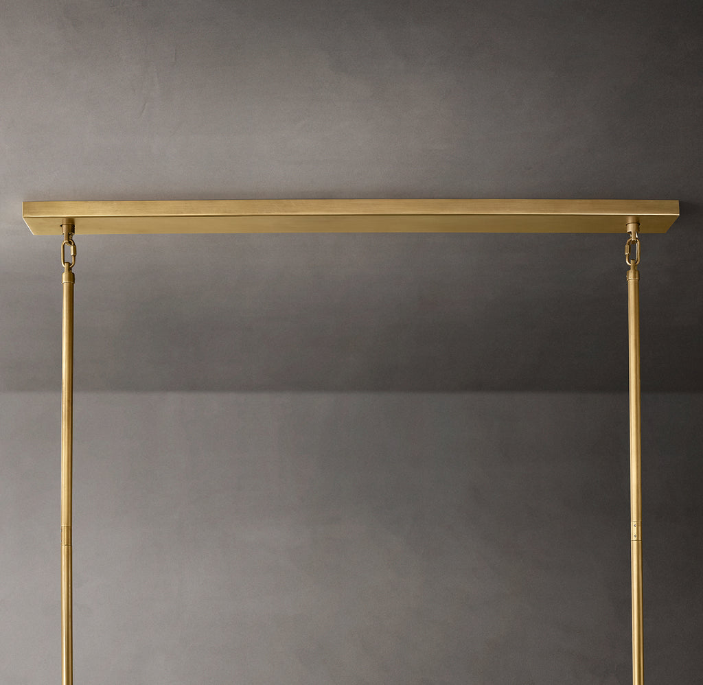 Artisan Chiara Smoke Glass Tiered Rectangular Chandelier