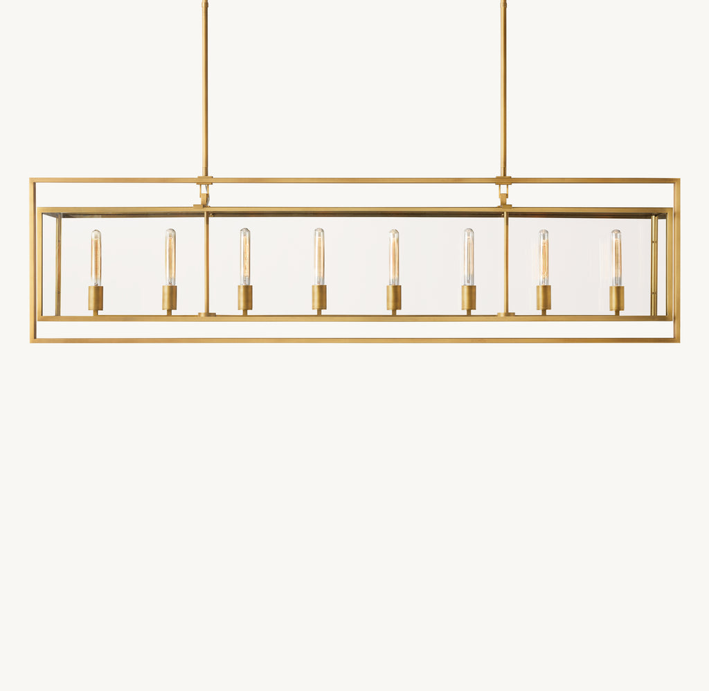 Signature Beckman Rectangular Chandelier, alternate view