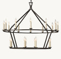 Heritage 19th C. English Openwork Two-Tier Round Chandelier