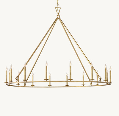 Heritage 19th C. English Openwork Round Chandelier – 72"
