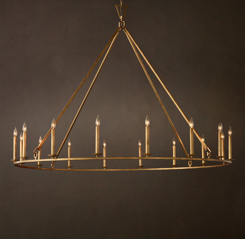 Heritage 19th C. English Openwork Round Chandelier – 72"