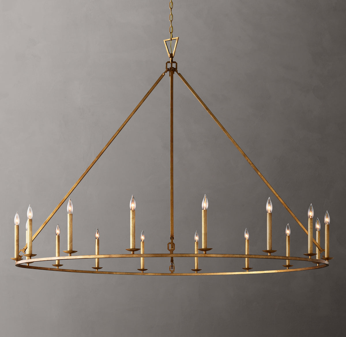 Heritage 19th C. English Openwork Round Chandelier – 72"