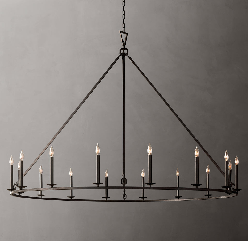 Heritage 19th C. English Openwork Round Chandelier – 72"