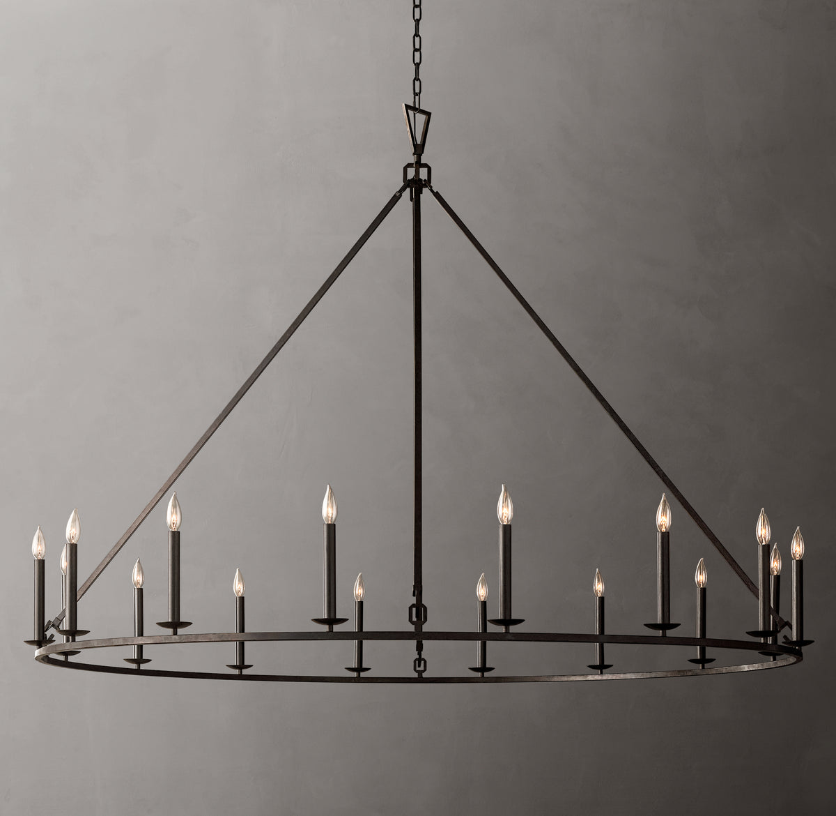 Heritage 19th C. English Openwork Round Chandelier – 72"