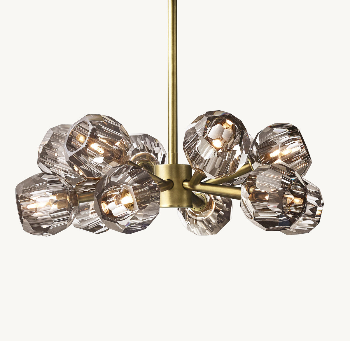 Heritage Boule De Cristal Smoke Glass Round Chandelier, alternate view