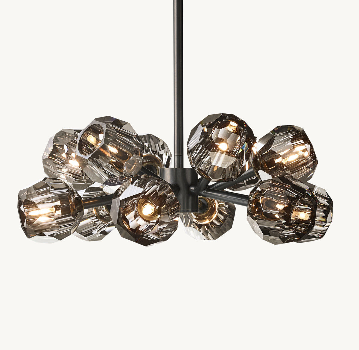 Heritage Boule De Cristal Smoke Glass Round Chandelier