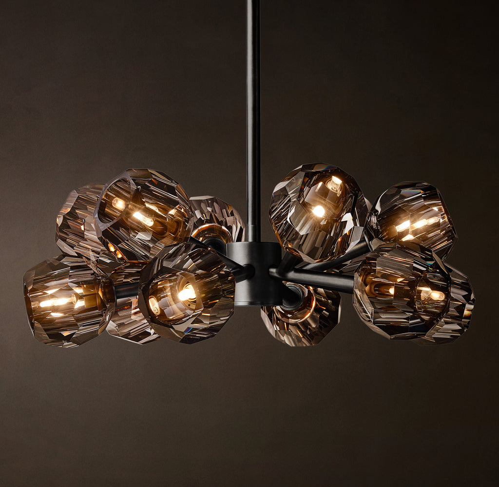 Heritage Boule De Cristal Smoke Glass Round Chandelier, alternate view
