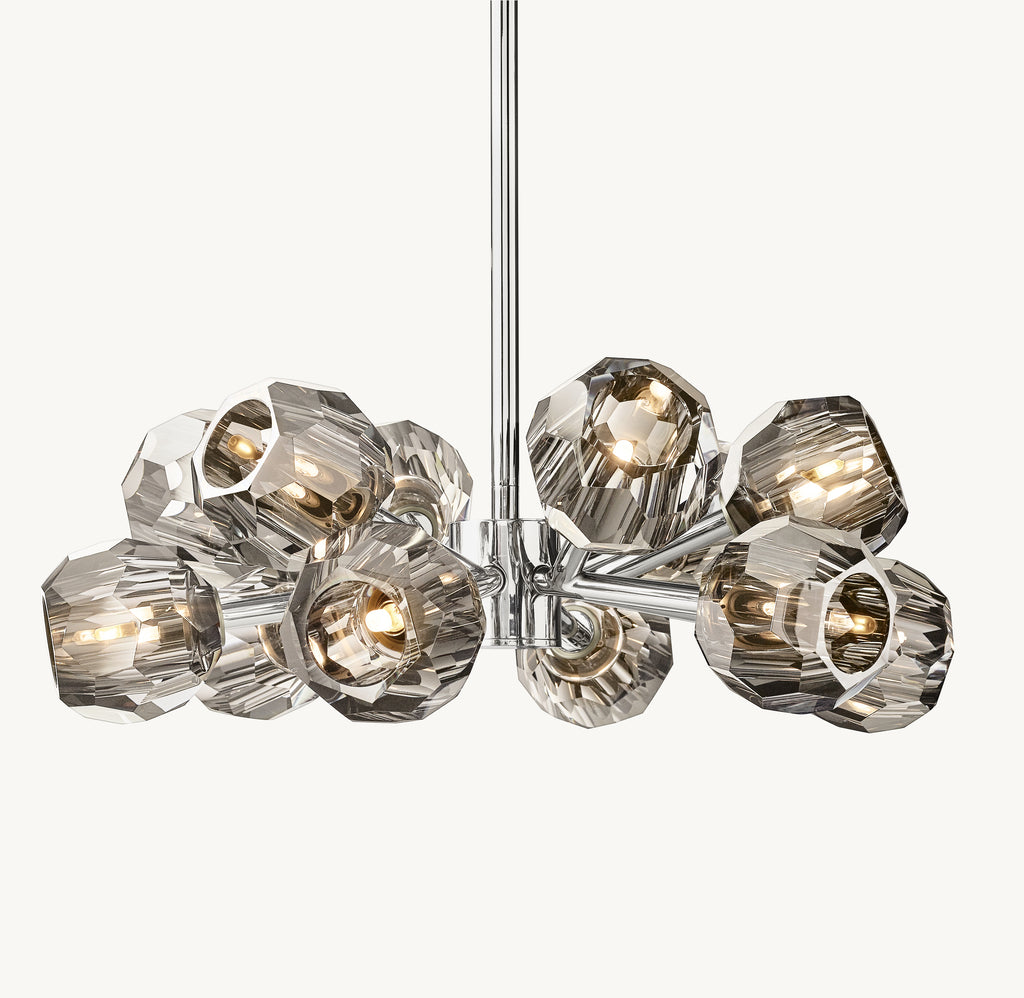 Heritage Boule De Cristal Smoke Glass Round Chandelier