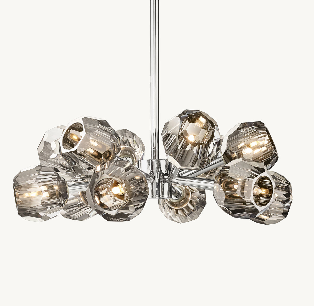 Heritage Boule De Cristal Smoke Glass Round Chandelier