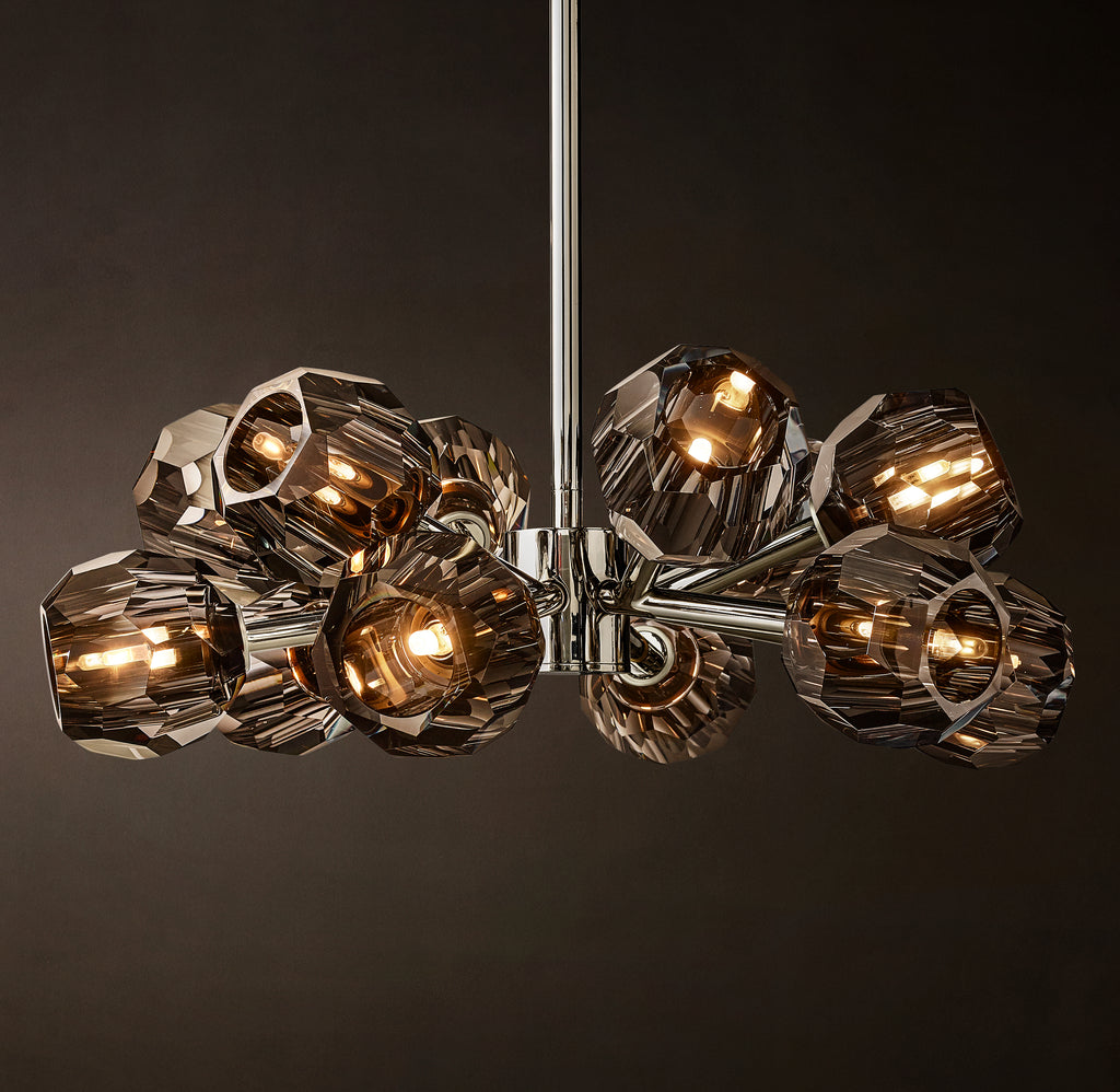 Heritage Boule De Cristal Smoke Glass Round Chandelier, alternate view