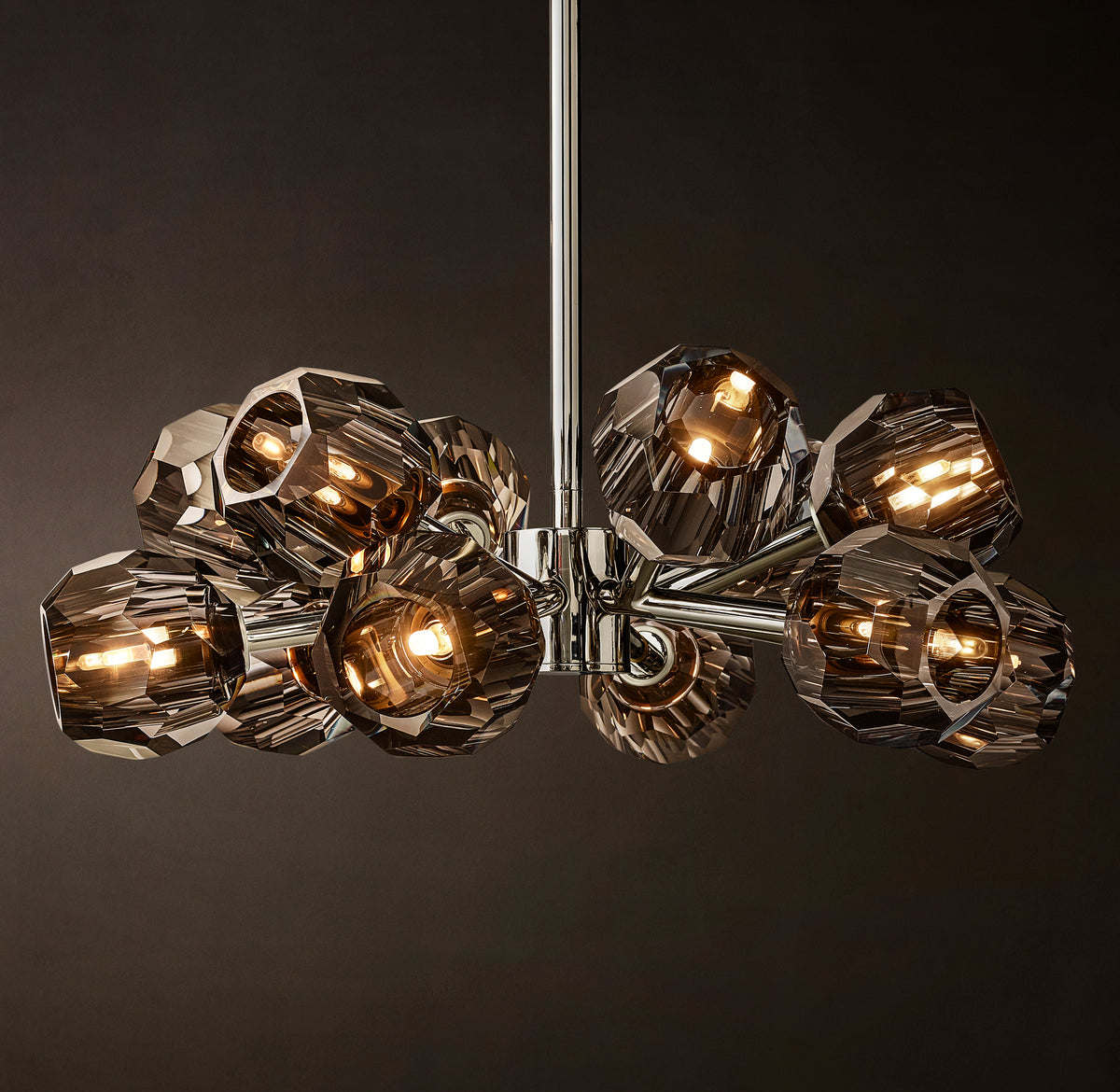Heritage Boule De Cristal Smoke Glass Round Chandelier, alternate view