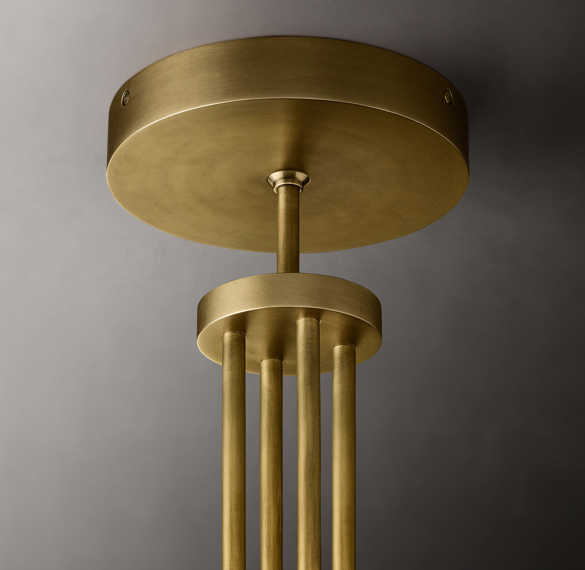 Heritage Cannele Round Chandelier – 36" Lacquered Burnished Brass