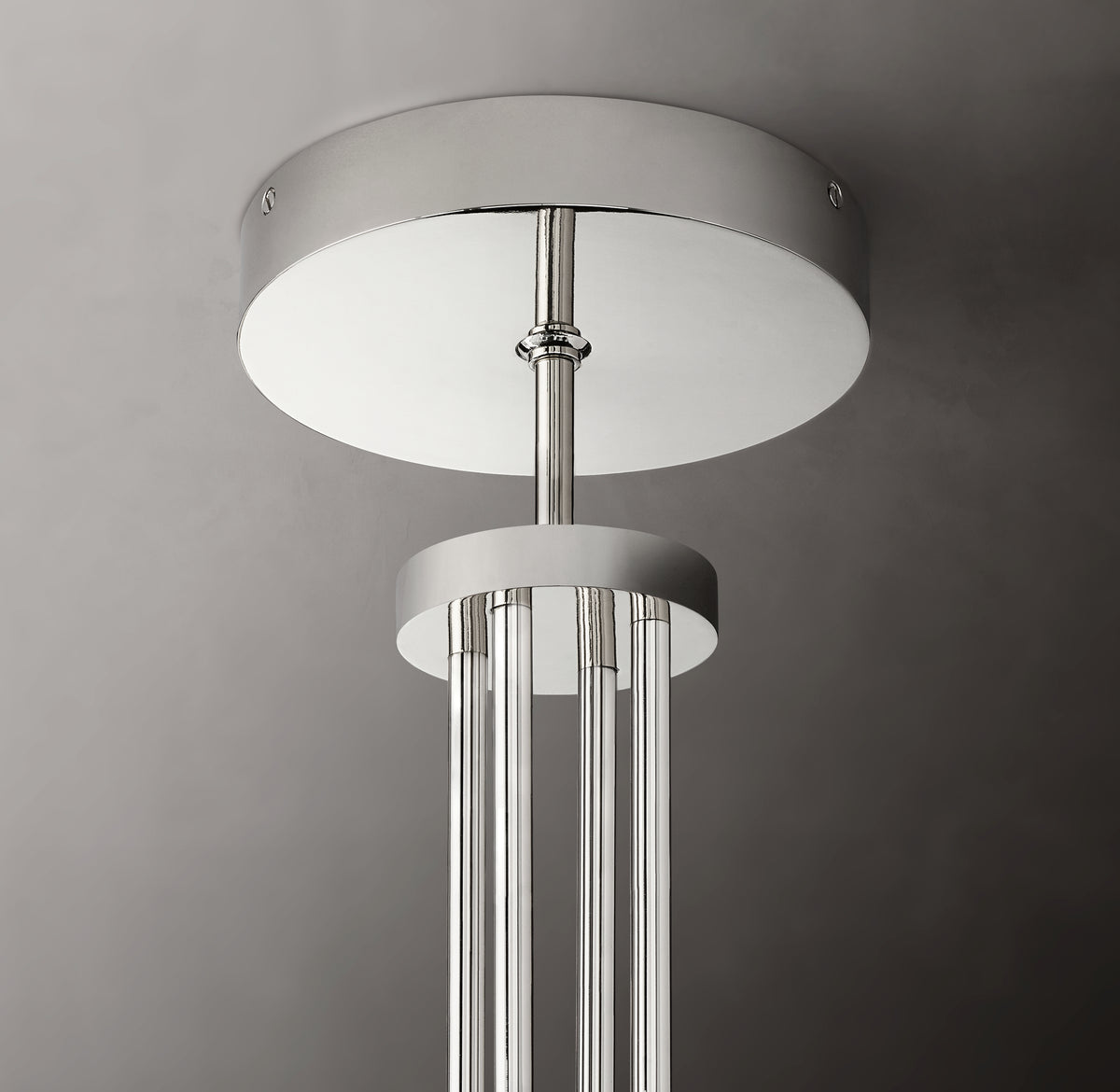 Heritage Cannele Round Chandelier – 36" Polished Nickel