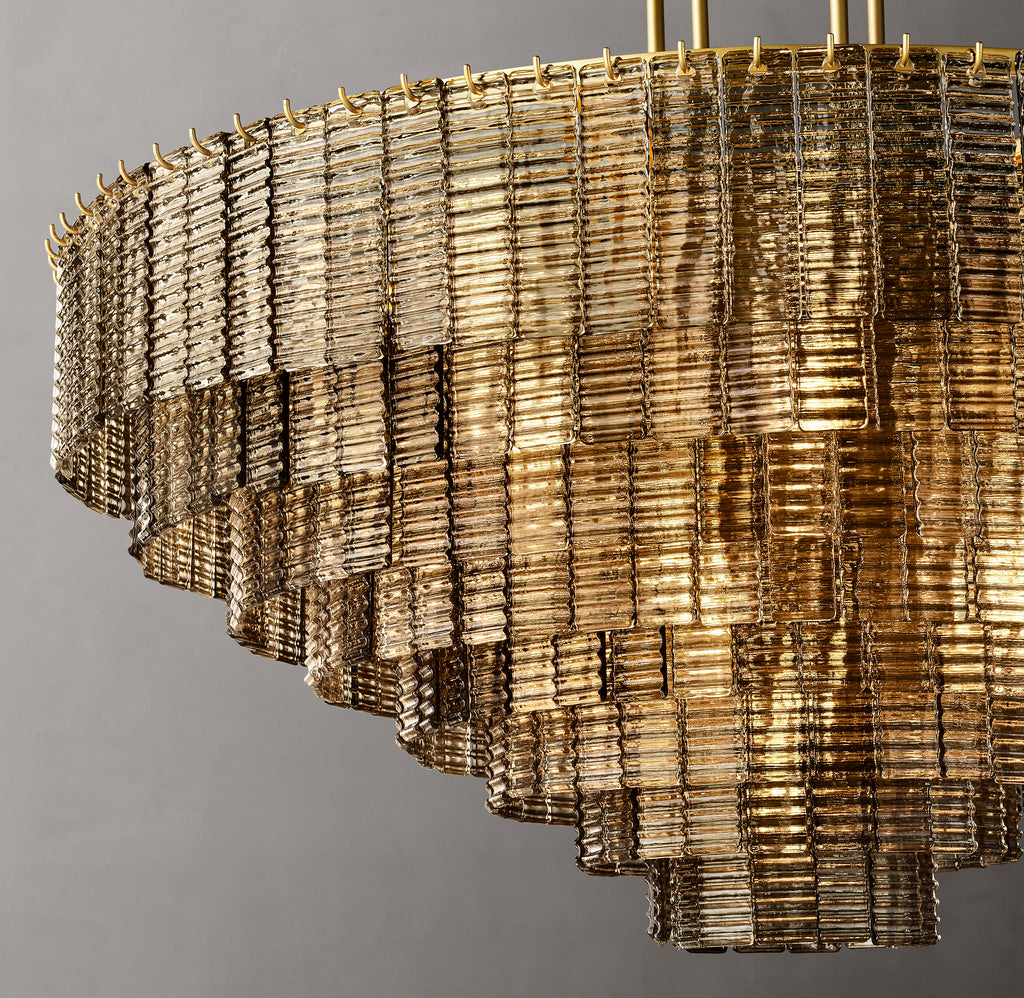 Heritage Sirene Smoke Glass Round Chandelier