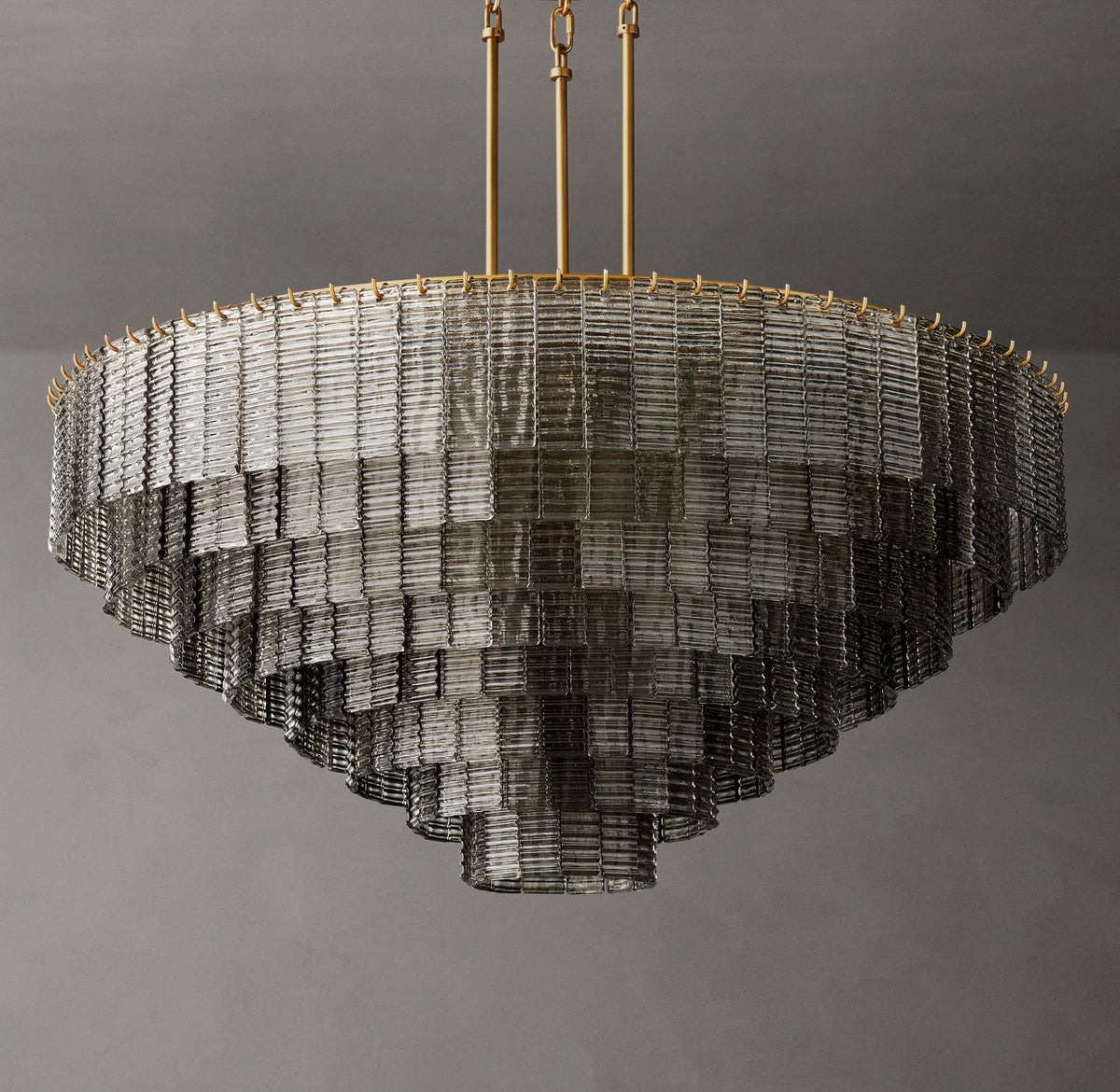 Heritage Sirene Smoke Glass Round Chandelier