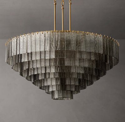 Heritage Sirene Smoke Glass Round Chandelier