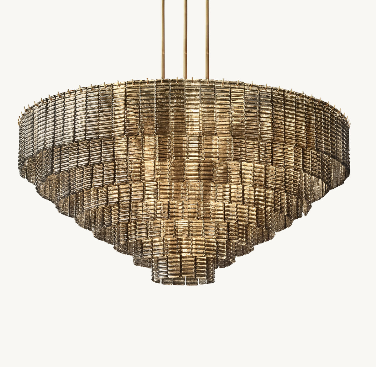 Heritage Sirene Smoke Glass Round Chandelier, alternate view
