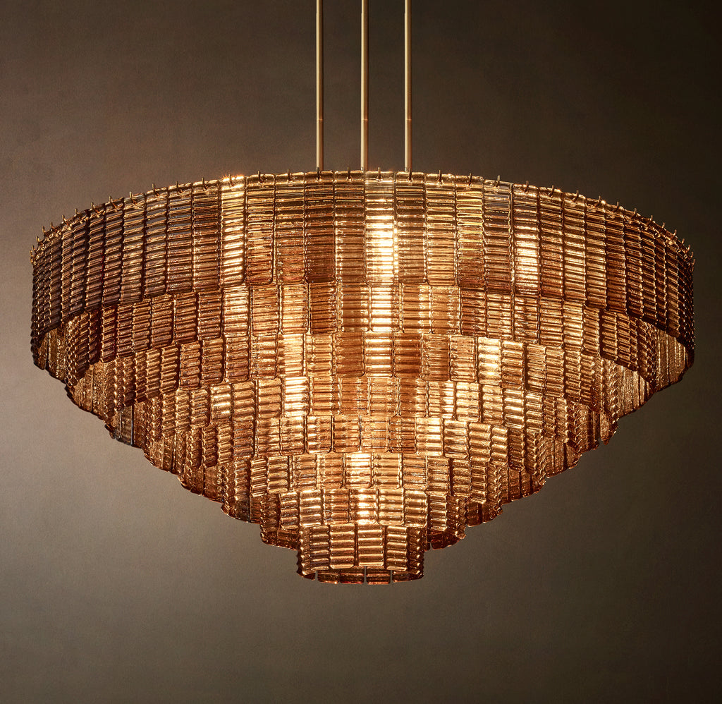 Heritage Sirene Smoke Glass Round Chandelier